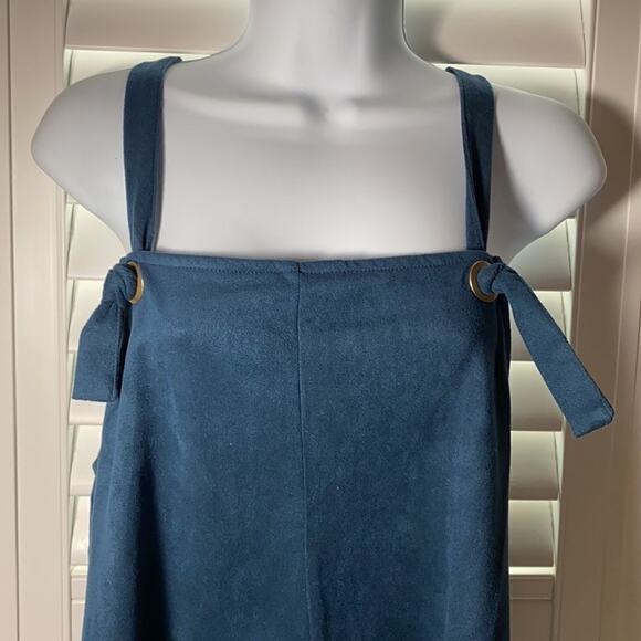 NWT MINKPINK Medina Suede Playsuit S Blue - Picture 6 of 15